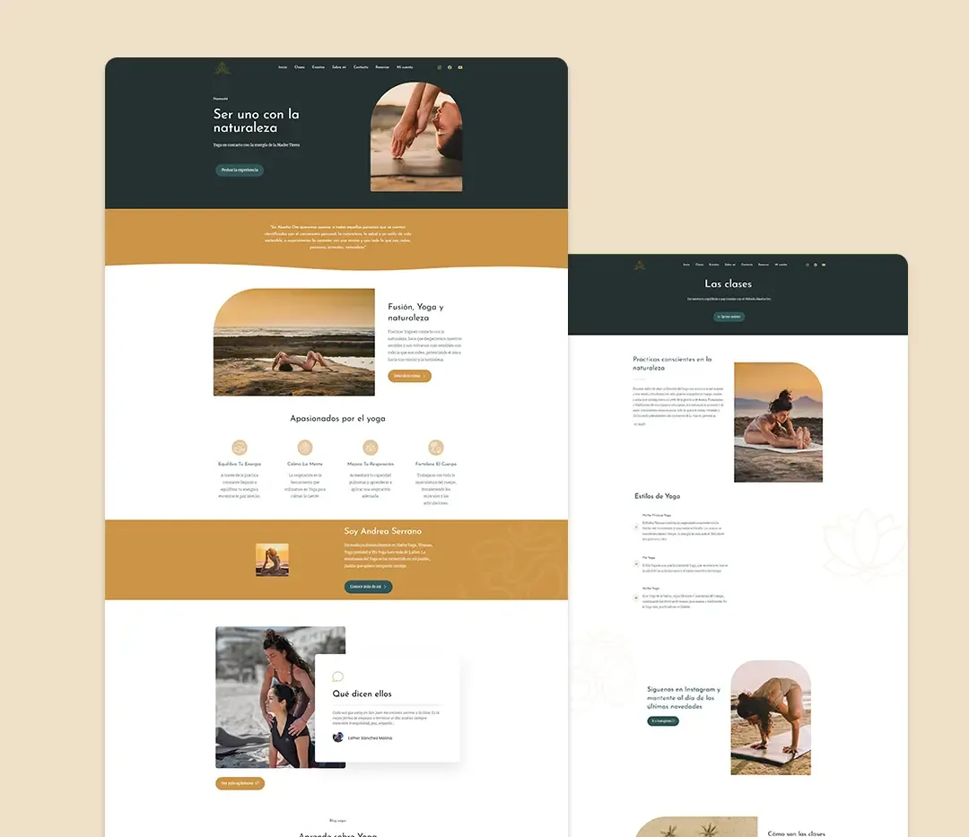 Diseño web de Akasha Om Yoga