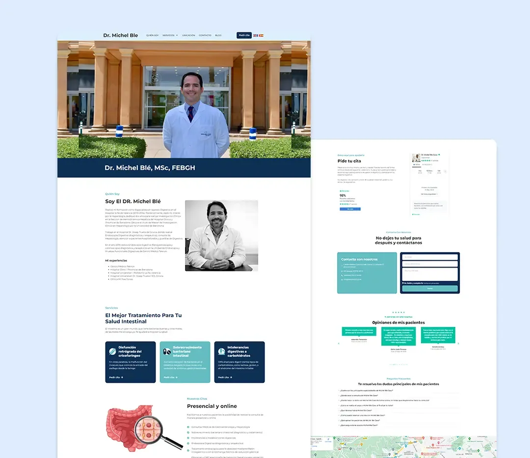 Diseño web de Doctor Michel Ble