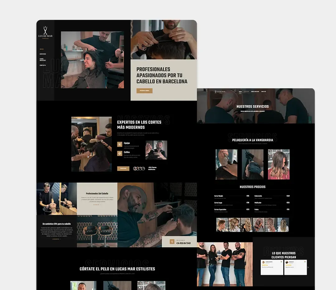Diseño web de Lucas Mar Estilistas