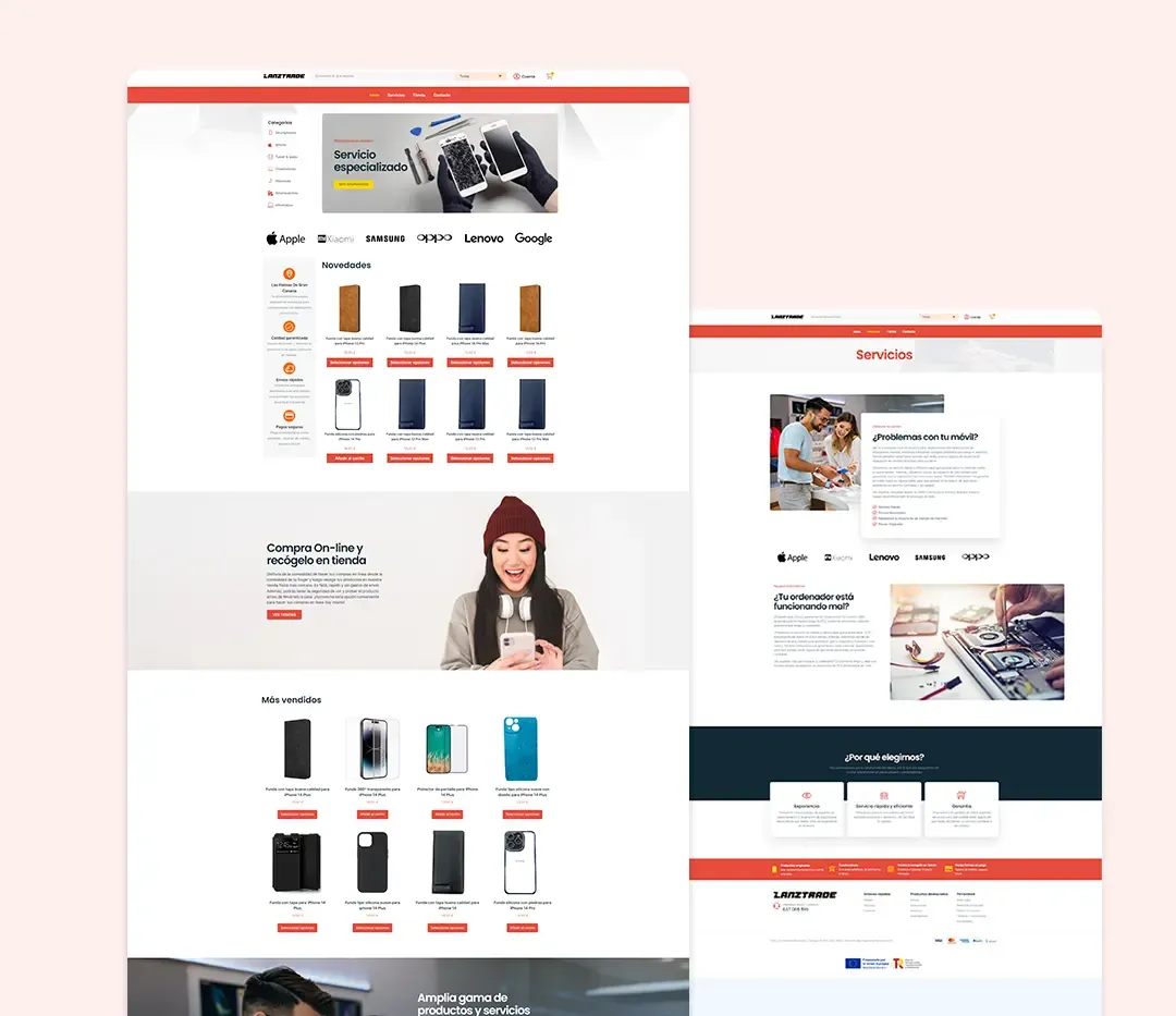 Diseño web de Movil Outlet
