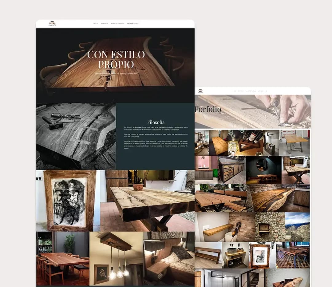 Diseño web de Rustyc Mobles